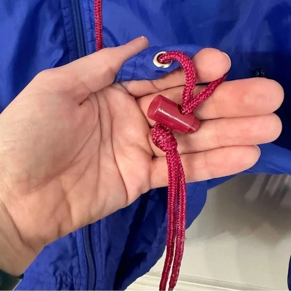 Reebok Sport Vintage Windbreaker Full Zip Jacket with Hood Option Sz L GUC - Picture 7 of 10